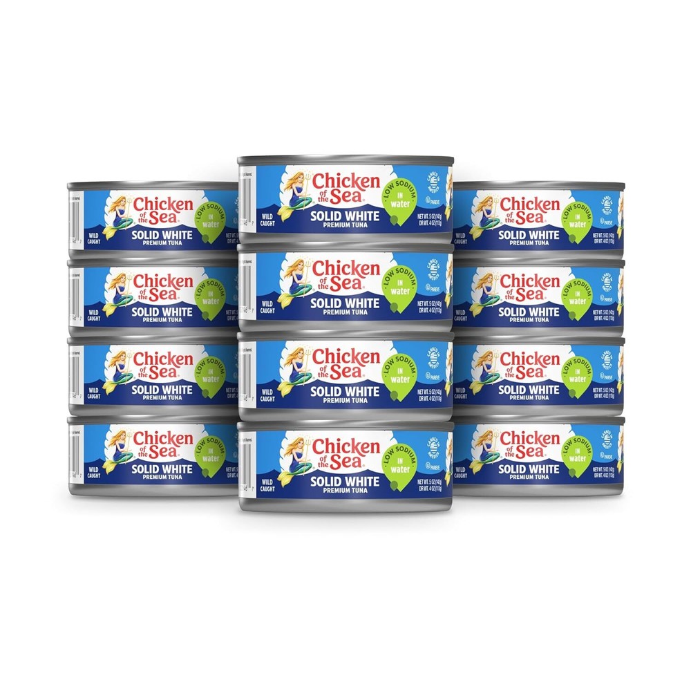 Chicken of the Sea Solid White Premium Albacore Tuna in 5 Ounce (Pack 12)