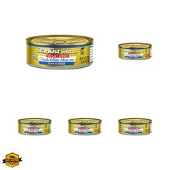 Selects No Salt Added Chunk White Albacore Tuna in Water – 4.5 oz Can Pack of 5