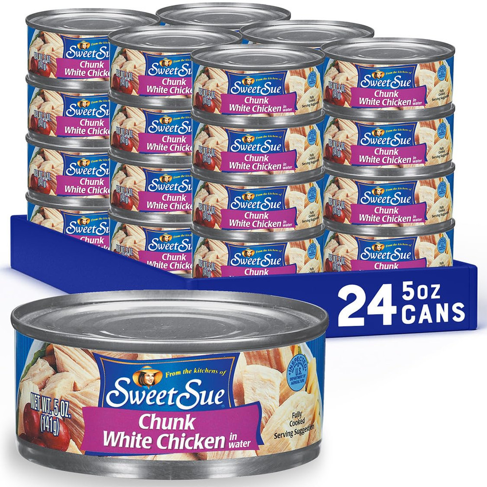 Chunk White Chicken in Water, 5 Oz Can (Pack of 24) – 11G Protein per Serving –