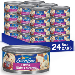 Chunk White Chicken in Water, 5 Oz Can (Pack of 24) – 11G Protein per Serving –