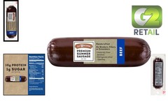 Ready-to-Eat Beef Summer Sausage – Ideal High Protein Snack, 8oz