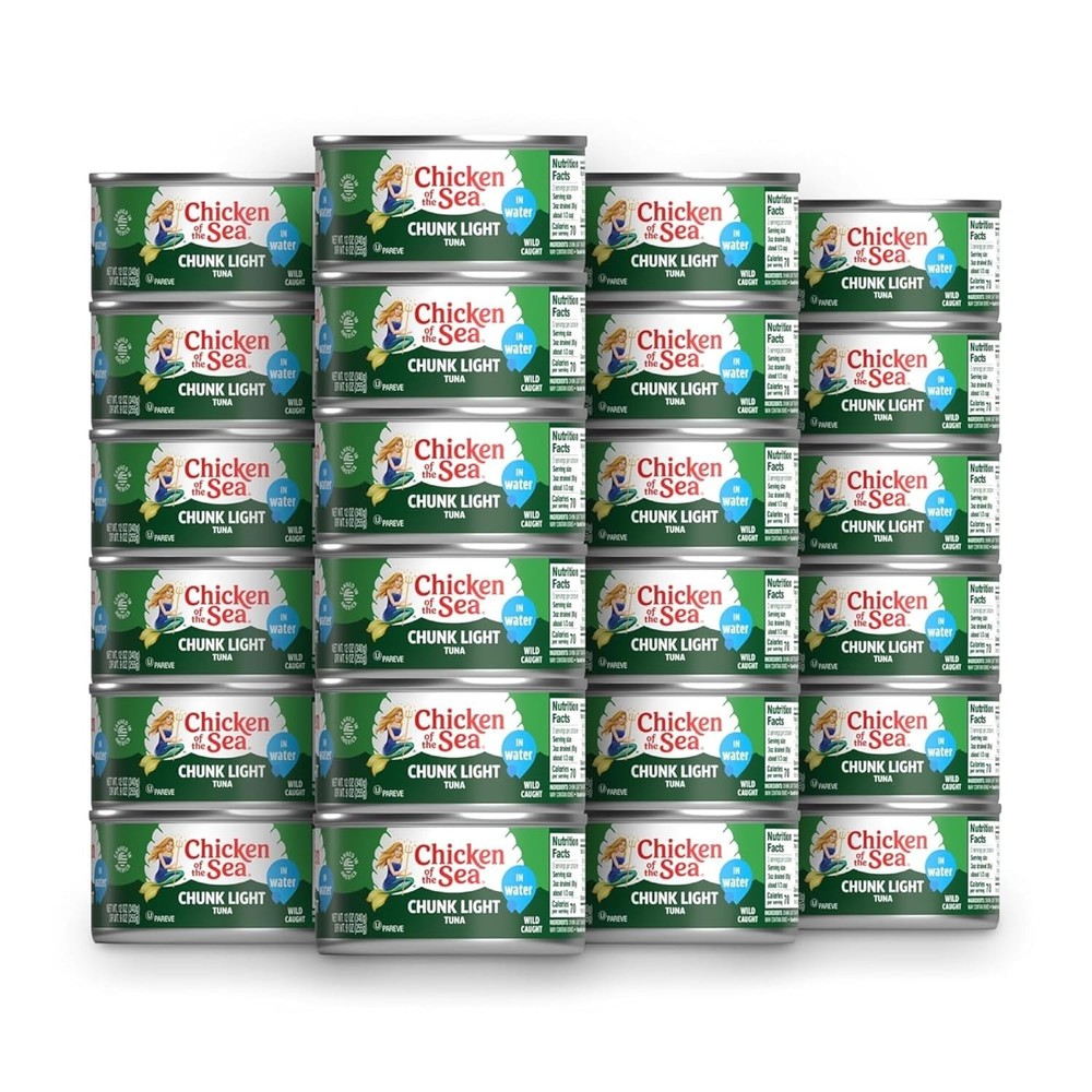 Chicken of the Sea Wild Caught Chunk Light Tuna 12oz Cans 24-Pack
