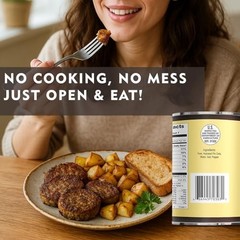 Traditional German-Style Goetta Canned Meat – 14.5 Oz, Fully Cooked, Pack of 12