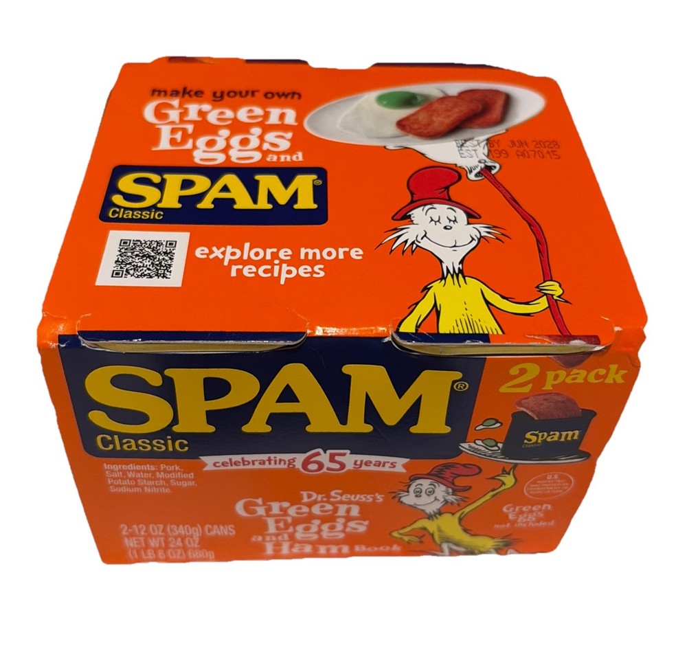 Dr Seuss Green Eggs and Ham Spam 2 Pack 65th Anniversary Limited Edition Ex 6/28