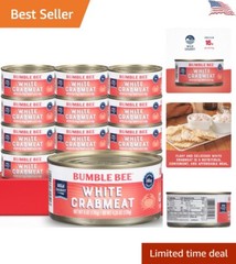 Premium White Flake Crabmeat – Succulent & Flavorful – 6 oz Can Pack of 12
