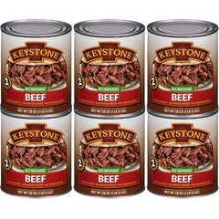 Keystone Meats All Natural Heat and Serve Canned Beef 1.75 Pound (Pack of 6)