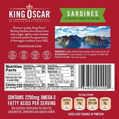 Wild Caught Norwegian Sardines in Extra Virgin Olive Oil 4-Pack, 3.75 oz