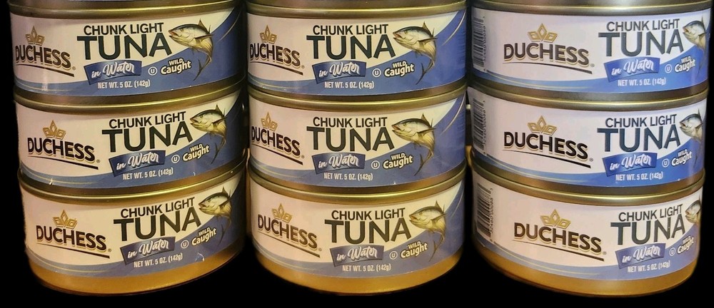 10 DUCHESS CHUNK LIGHT TUNA WILD CAUGHT IN WATER BB DATE: 2027 FREE SHIPPING USA