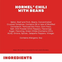 Hormel Classic Beef Chili 15 Ounce Can Pack of 8 Gluten Free High Protein
