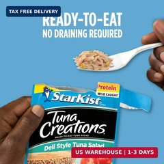 Starkist Tuna Creations Deli Style Tuna Salad Pouch (3 Oz – 12 Pack) Wild Caught