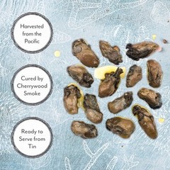 Roland Foods Premium Smoked Petite Oysters in Oil, Wild Caught, 3 Oz Tin 10-Tins