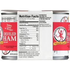 Underwood Deviled Ham Spread, 4.25 oz, 4 Count Cans