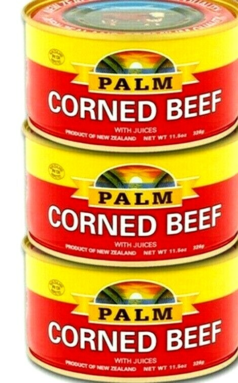 Palm Corned Beef with Juices 11.5 oz ( Pack of 3 ) ~ Exp 7/25/2027