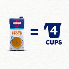Swanson 100% Natural Unsalted Chicken Stock, 32 Oz (12 Pack) for Holiday Meals