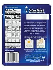 StarKist Albacore White Tuna in Water, 6.4 oz Pouch (1 Pack) Ready to Eat Wil…