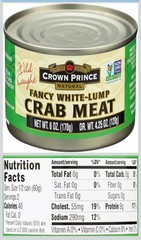 Natural Fancy White-Lump Crab Meat, 6-Ounce Cans (Pack of 12) Exp 10/2028
