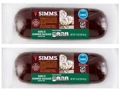 Simms Garlic Summer Sausage Meat 14 Ounce (2 Sticks)