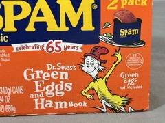 Spam Classic Green Eggs And Ham LIMITED EDITION Two 12oz Cans 7/2028