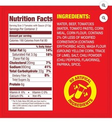 HORMEL Beef Tamales in Chili Sauce, Shelf Stable, 15 Oz Steel Can, (4 pack)