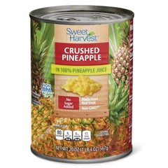 Sweet Harvest Crushed Pineapple, 20 oz Can – Pack of 3