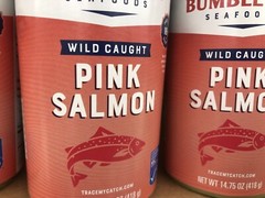 Delicious WILD CAUGHT Bumble Bee Pink Salmon, 14.75OZ (5 CANS) best By 07/2025