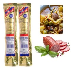 (4 PACKS 7oz.ea) DAK SALAMI SMOKED SAUSE FULLY COOKED READY TO EAT