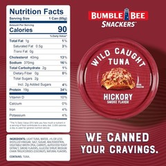 Bumble Bee Snackers Skipjack Tuna Ready to Eat Can No Drain High Protein
