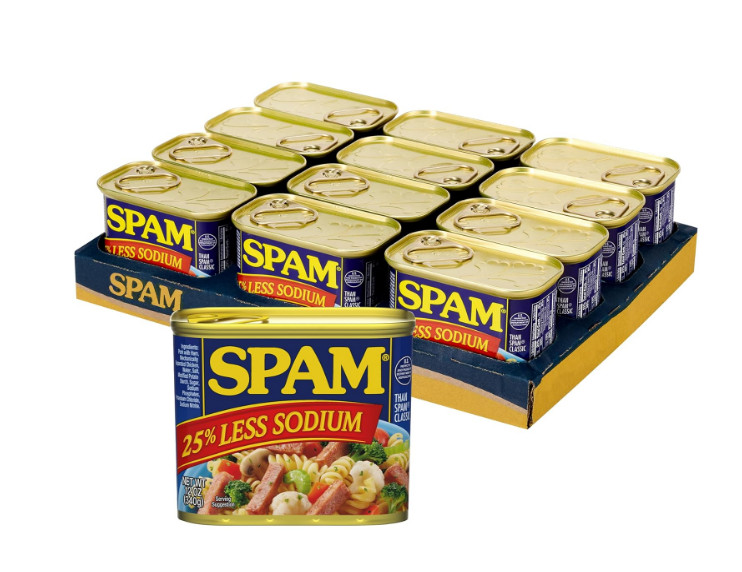 SPAM Less Sodium 12 Oz Pack Of 12 , Fast Delivery