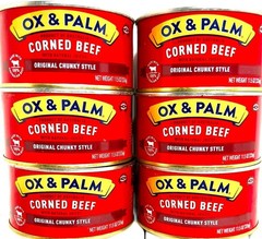 OX & Palm Corned Beef with Juices Original Chunky Style 11.5oz(Pack of 6)~