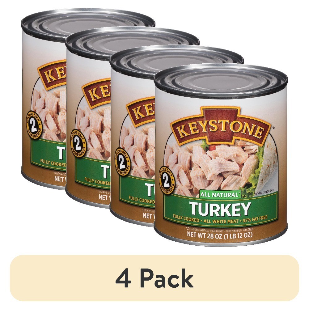 (4 pack) All Natural Turkey, 28 oz Can