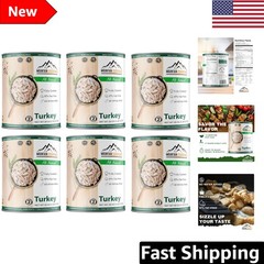 28 Oz Canned Turkey – Versatile & Natural, Perfect for Emergency Meals, 6 Count