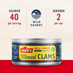 6.5 oz Canned Minced Clams – Versatile & Keto Friendly Seafood Pantry Staple