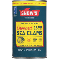 Ocean Chopped Clams Canned 51 Oz Can – 7G Protein per Serving – Gluten