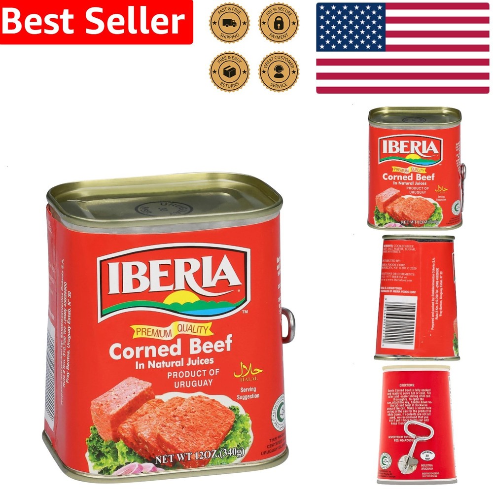 Certified Halal Corned Beef 12oz – Grass-Fed Tender Meat, Perfect for Breakfast