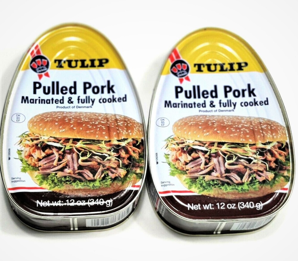 Pulled Pork 2 Tulip Meat Marinated Fully Cooked Sandwich Spread Denmark Snack