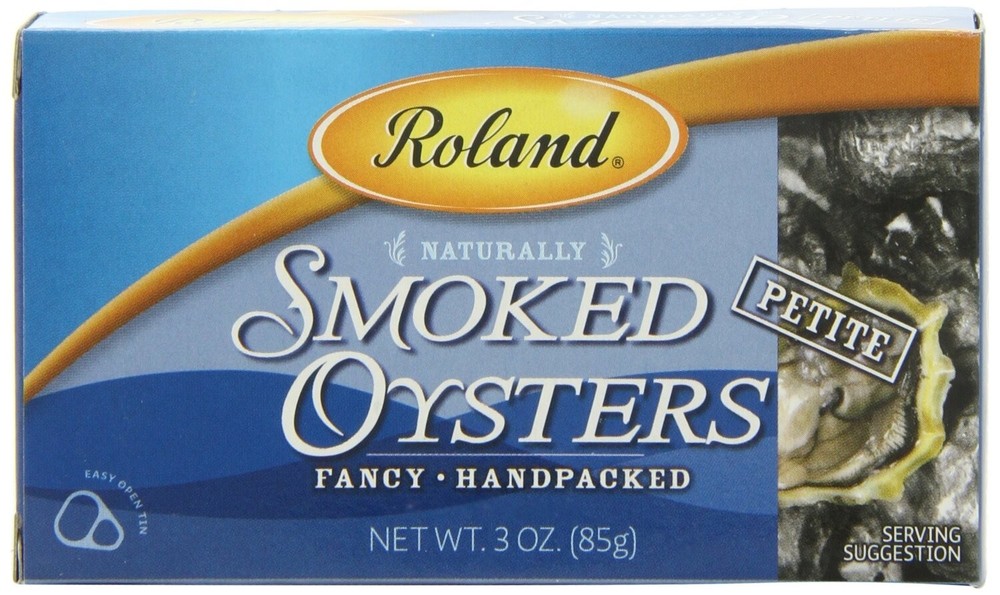 Roland Petite Smoked Oysters, Case of Ten 3 Oz Tin