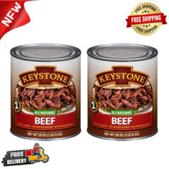 (12 Cans) Keystone Meats All Natural Beef Fully Cooked 28oz No Preservatives ✅