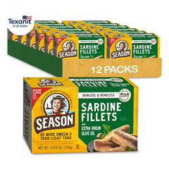 Sardines in Extra Virgin Olive Oil – Skinless & Boneless, Wild Caught, 22G of Pr