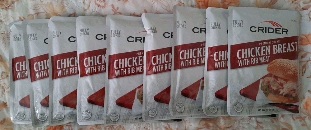 Lot of 15 – 10oz Packs CRIDER Premium Chunk Chicken Breasts with Rib Meat 3/2028