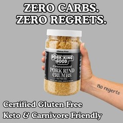 Unseasoned Pork Rind Breadcrumbs Low Carb Keto Diet Perfect For Ketogenic, Pa…
