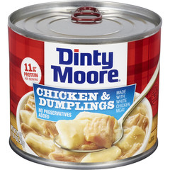 (8 Pack) Dinty Moore Chicken and Dumplings 20 oz Cans Hearty Protein Meal Bulk