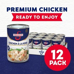 Swanson Canned Chicken a la King, Tender White & Dark Meat, 12-Pack of 10.5 oz