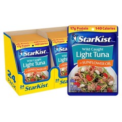 StarKist Chunk Light Tuna in Sunflower Oil, 2.6 Oz, Pack of 24