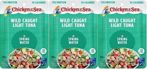 Chicken of the Sea Wild Caught Light Tuna in Spring Water 3 Pack
