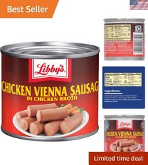 Chicken Vienna Sausages in Chicken Broth – Protein-Packed Snack, 4.6 OZ (6 Pack)