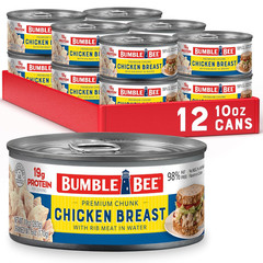 Premium White Chicken Breast with Rib Meat in Water – 19G Protein per Serving –