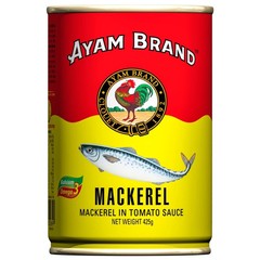 2x Ayam Brand Mackerel in Tomato Sauce 425g Convenient Ready to Eat Canned Fish