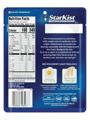 Starkist Chunk Light Tuna in Sunflower Oil, 6.4 Oz Pouch (12 Pack) Ready to Eat