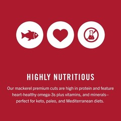 King Oscar Mackerel 4.05oz Cans (6 Pack) – Olive Oil, Wild-Caught, High Protein