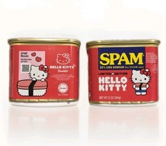 SPAM Hello Kitty Limited Edition 25% Less Sodium Pork Meat, 2-Pack 12 oz